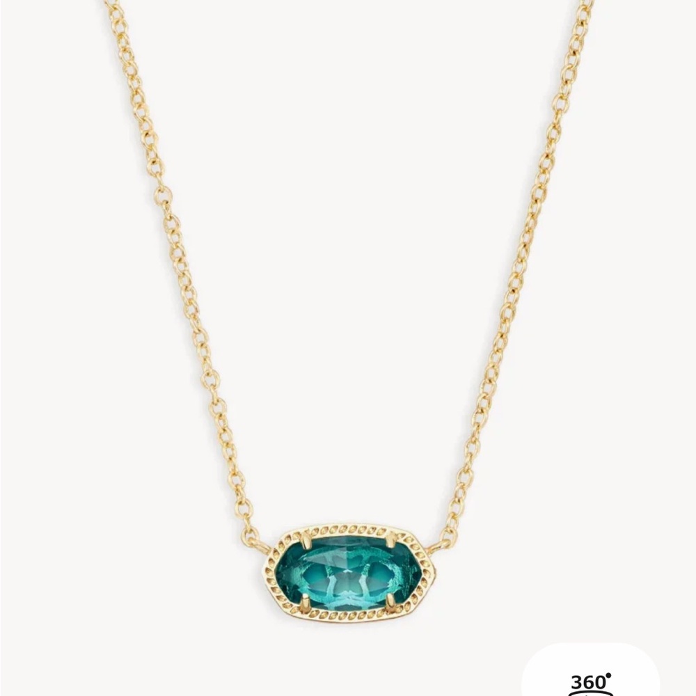 New Elisa Gold Pendant Necklace in London Blue Glass by Kendra Scott